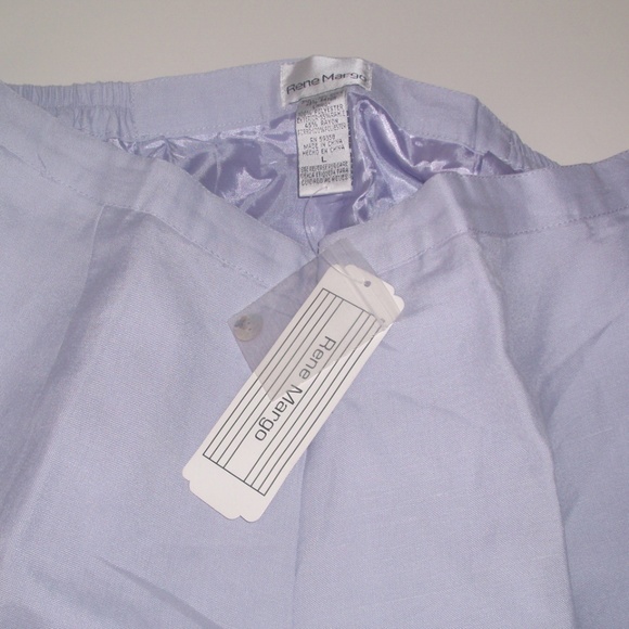 Capri Crop Pants Fully Lined Purple Size L NWT - Picture 8 of 12